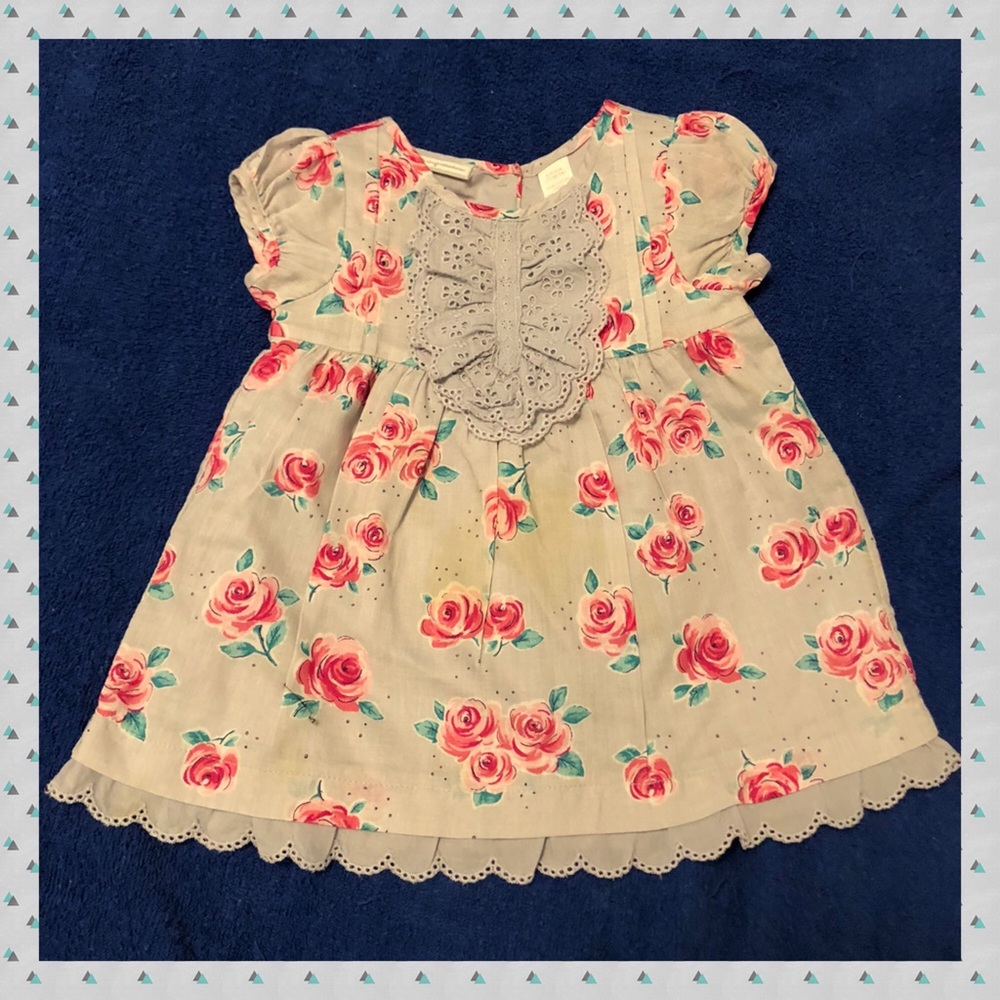 First Impressions 2pc Floral Dress + Bottom